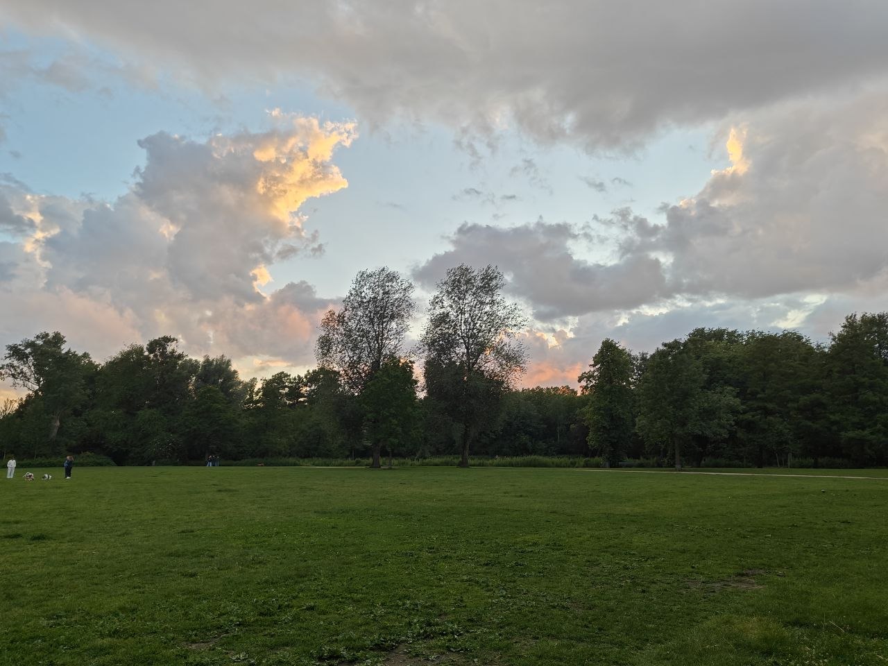 sunset over vondelpark