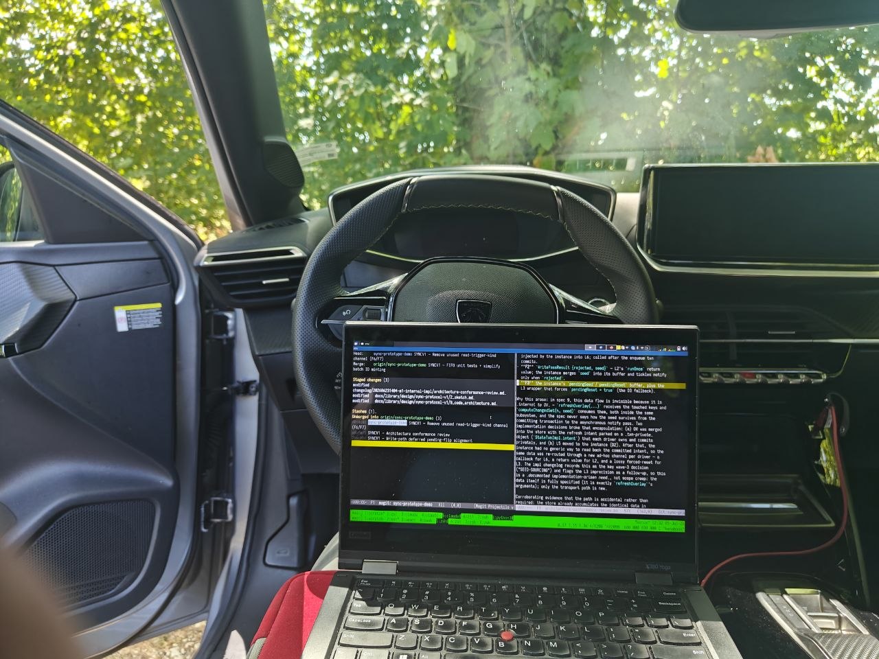 working outdoors