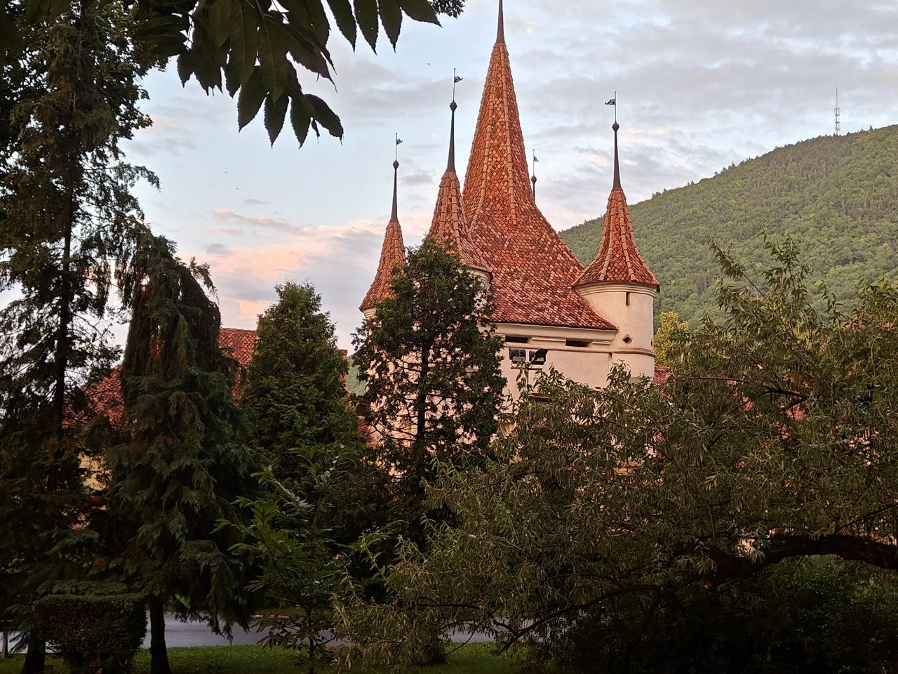 Catherine's Gate, Brașov, at dusk
